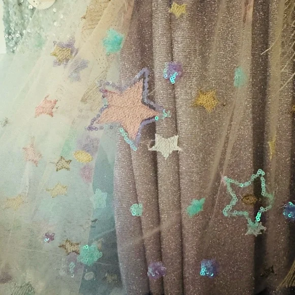 Handmade High-Low Starry Purple Tulle Dress - Picture 4 of 5